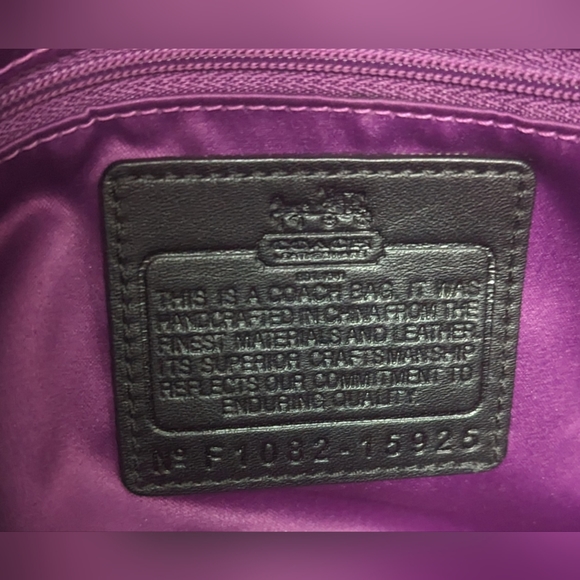 EUC Coach Madison silver zebra print canvas with black patent leather handles - Picture 3 of 13